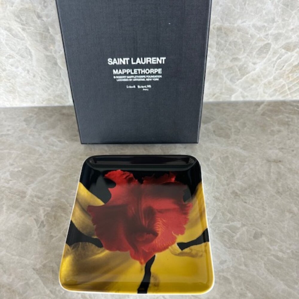 Saint Laurent + Mapplethorpe Orchid Tray  Black Red Yellow BNIB